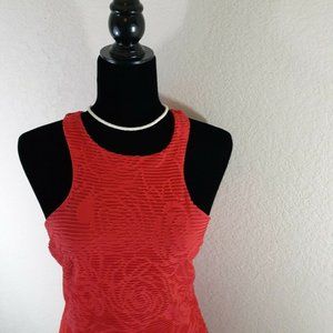 LOVE CULTURE Women's Orange Halterneck Size M Dress